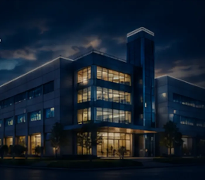 PiSemiconductors facility at dusk